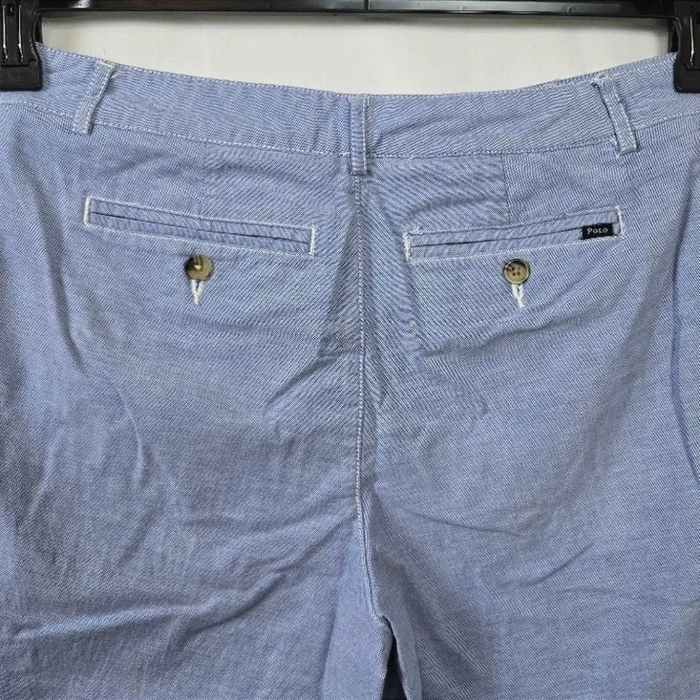 Polo‎ Ralph Lauren Boys Blue Chambray Preppy Classic Chino Shorts 18 Minimalist